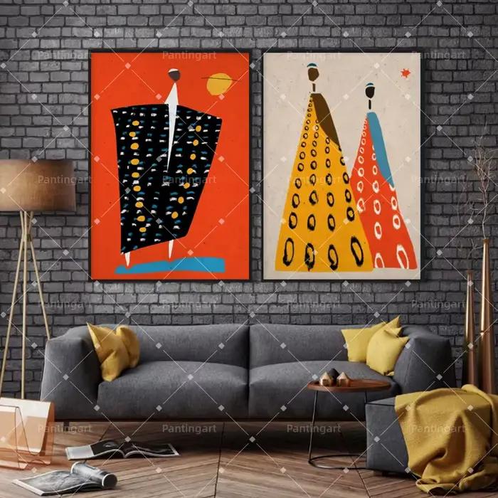 Peinture sur toile abstraite géométrique