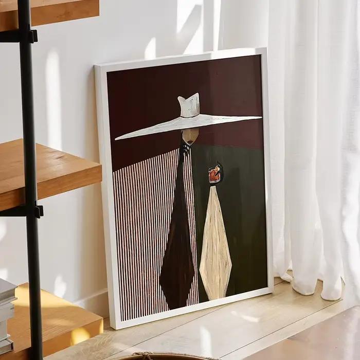 Impression d'art de portrait de femme moderniste