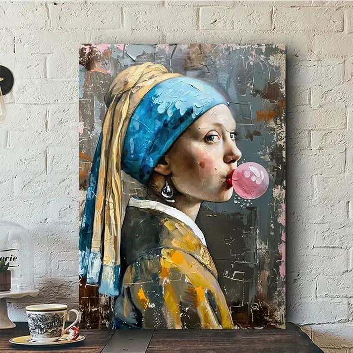 Banksy Graffiti garçon fille avec ballon sur toile affiches imprime Pop Street mur Art peinture pour salon décor à la maison Cuadros
