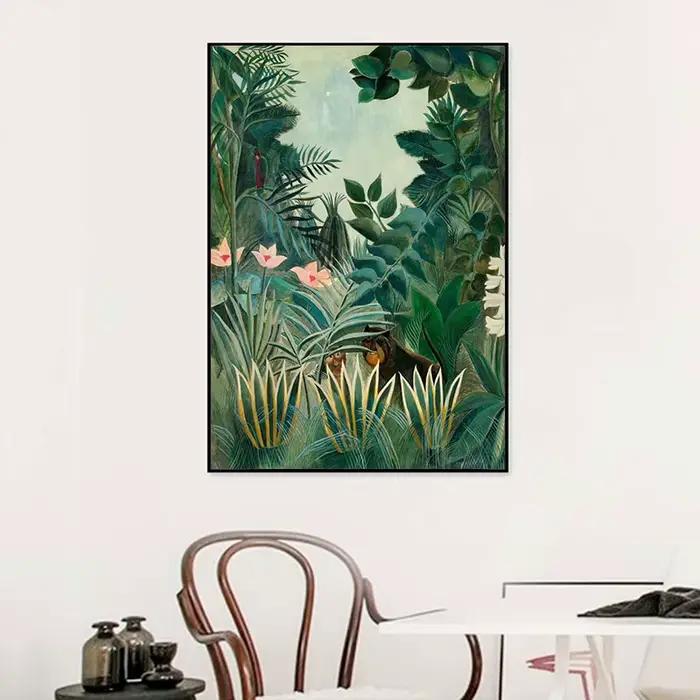 Henri Rousseau célèbre peinture exotique forêt Jungle affiche toile