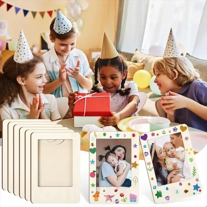 Cadres photo en bois DIY avec autocollants