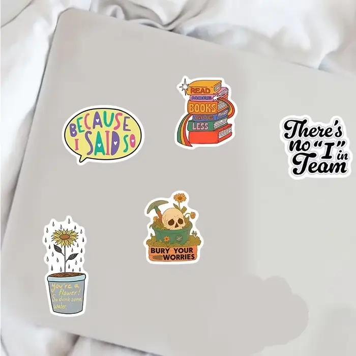 Autocollant sarcastique esthétique Kawaii Scrapbook Graffiti décoration ordinateur portable bagages téléphone
