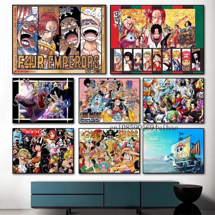Affiche de personnage de dessin animé Luffy classique