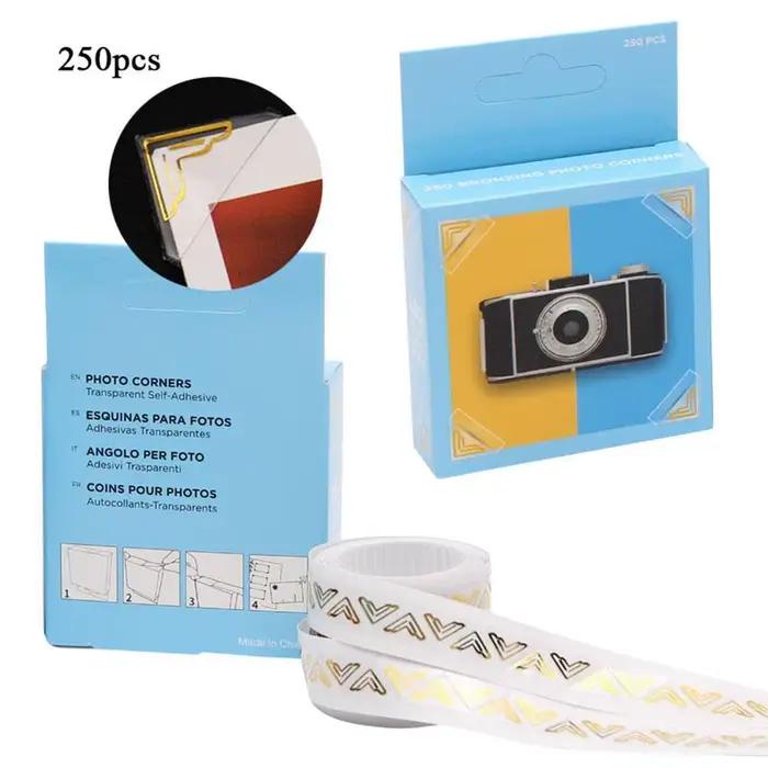 Autocollants de coins de photo transparents