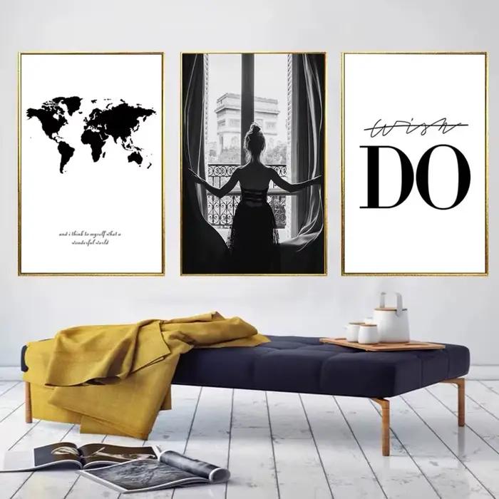 Peinture sur toile de luxe avec citations de super voiture et coco pour femme