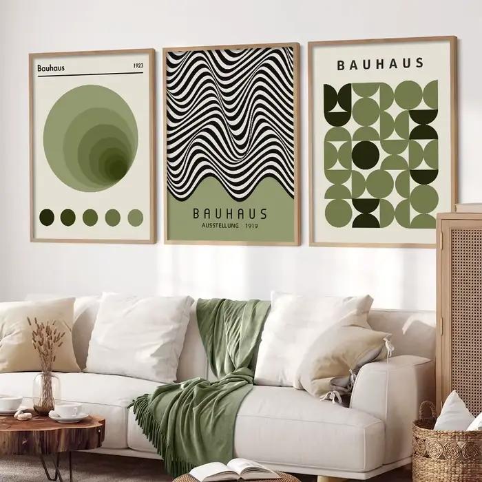 Adely Kevin Green Abstract Wall Art Posters