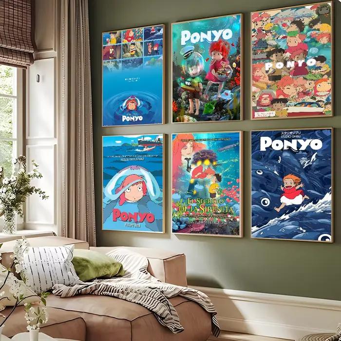Affiches de dessin animé Studio Ghibli p-ponyo