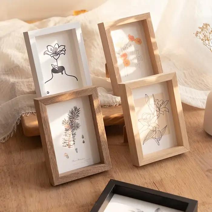 Cadre Photo en bois, boîte d'ombre