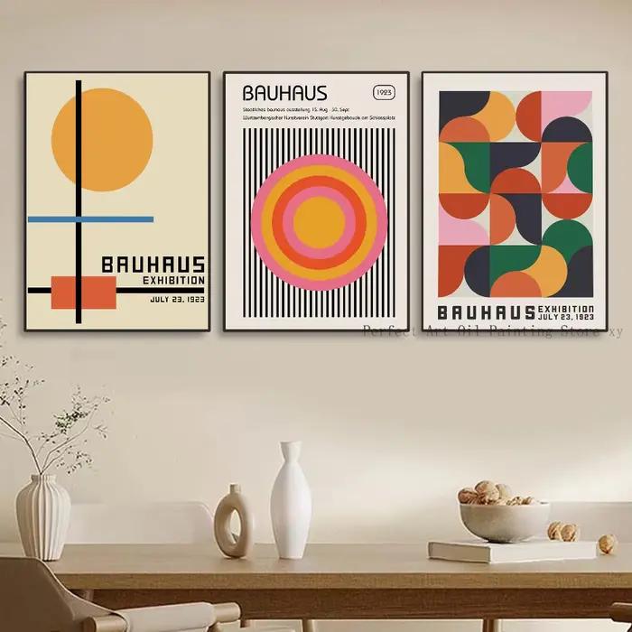 Bauhaus – affiche d'exposition géométrique