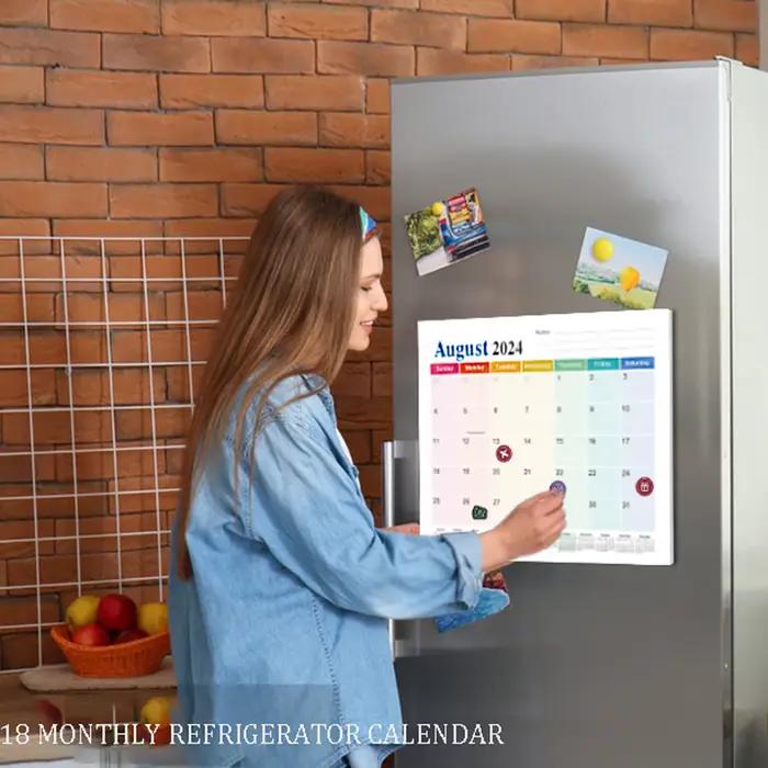Calendrier familial de réfrigérateur magnétique 2026