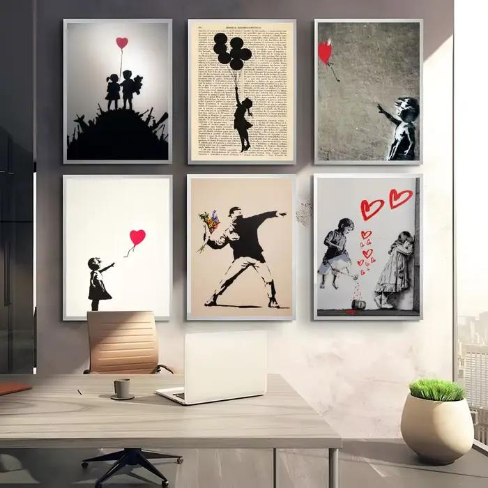 Banksy – affiche sur toile de calligraphie