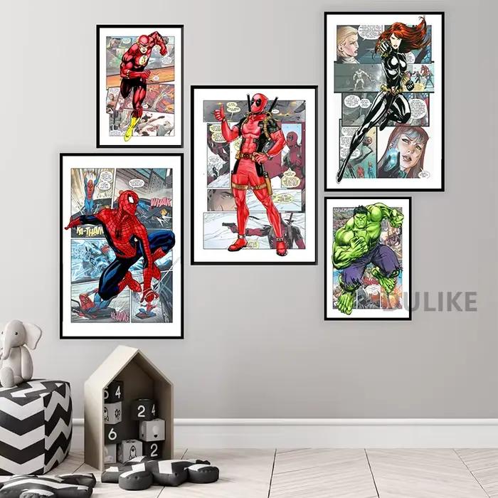 Affiche de Smile Hero Avengers pour décoration murale de chambre d'enfant