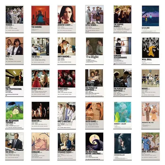 64 autocollants esthétiques classiques pour affiches de films