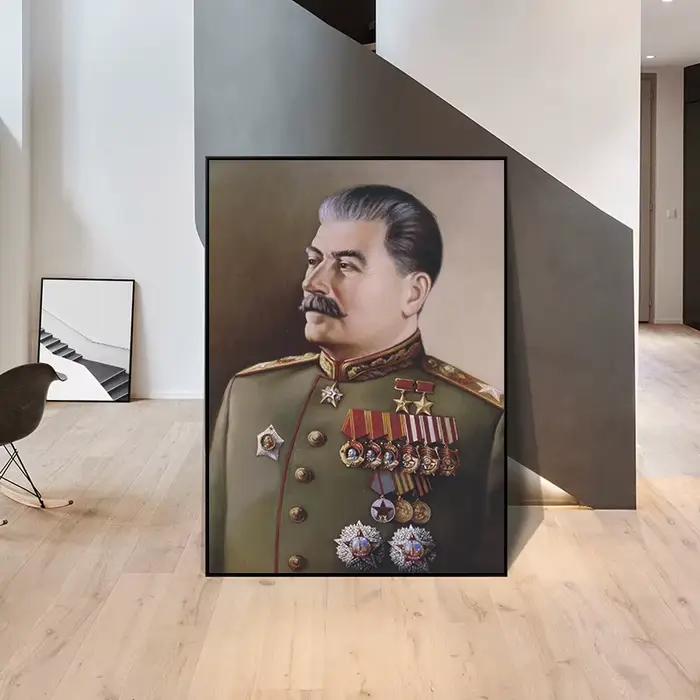 Célèbre russe Joseph Staline Portrait affiche et impression toile peinture rétro Figure mur Art pour salon décor à la maison Cuadros
