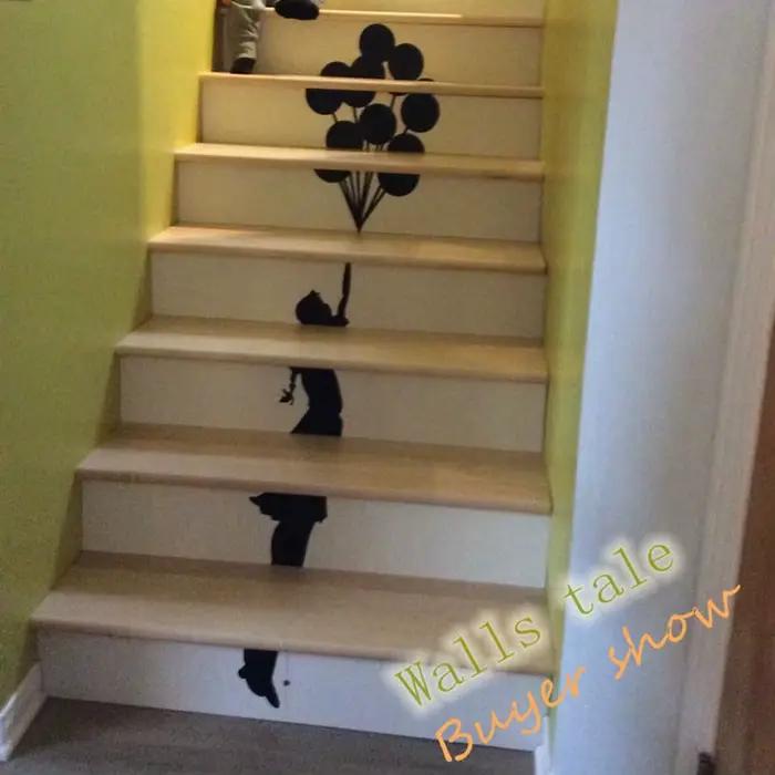 Autocollant Mural en Vinyle avec Ballon Flottant Banksy