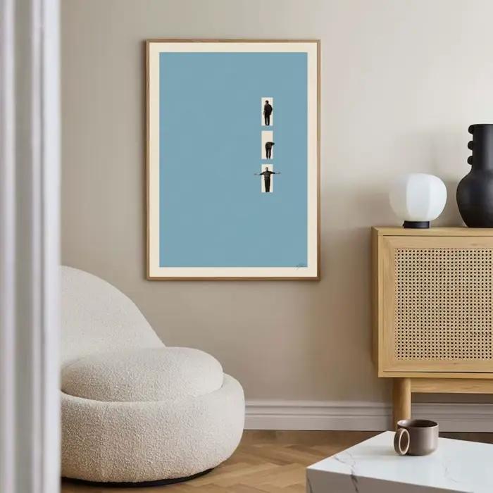 Inspiré du Truman Show | Impression sur toile d'art mural moderne du milieu du siècle