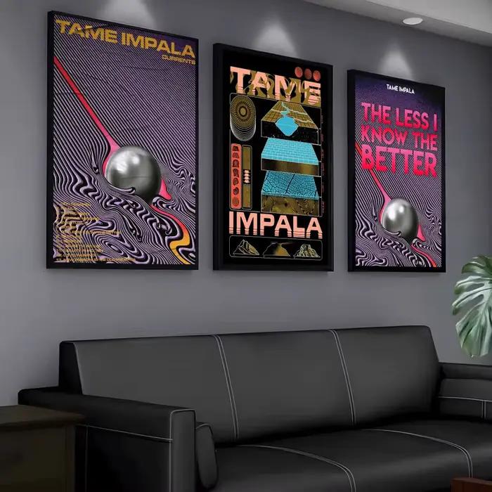 Affiche T-tame Impala, autocollant mural moderne en papier PP