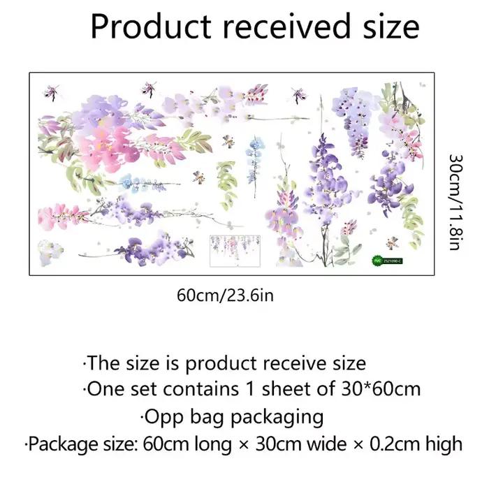 Autocollants muraux floraux plantes à fleurs