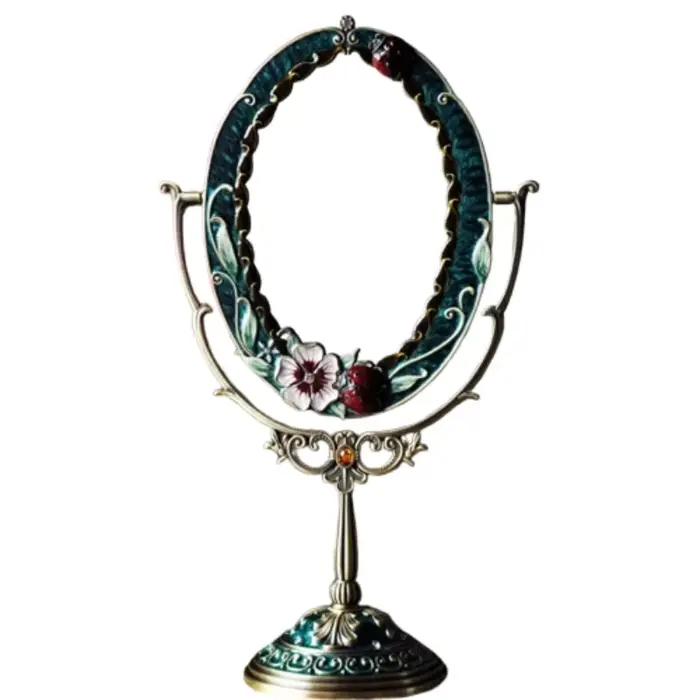 Miroir d'art en verre maquillage salon Style européen Vintage