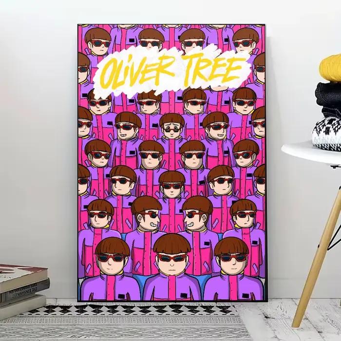 Affiche O-Oliver Tree Singer pour une décoration moderne dans les bureaux à domicile