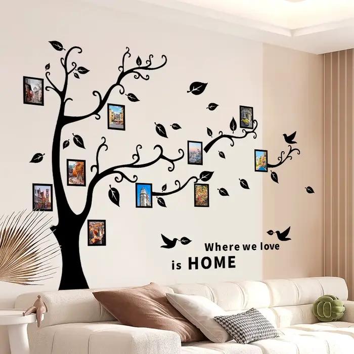 Autocollants muraux en forme d'arbre pour photos