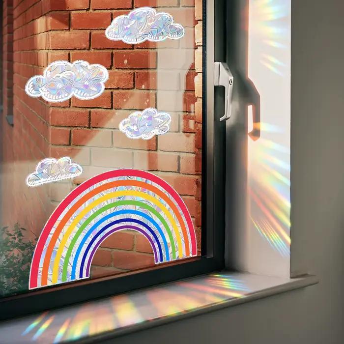 Autocollants de fenêtre attrape-soleil colorés