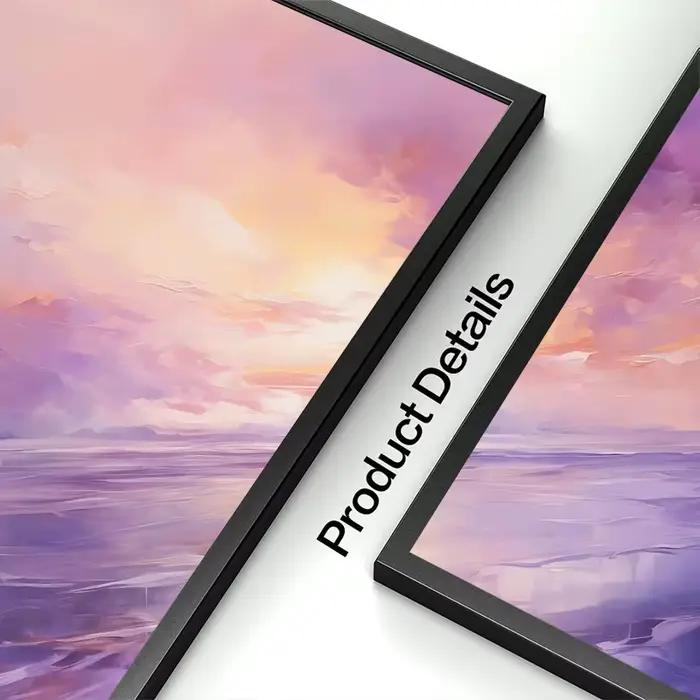 Peinture à l'huile avec nuages violets