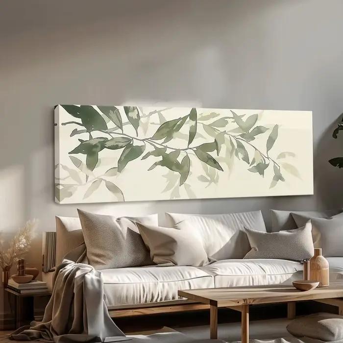Toile imprimée plante verte sauge