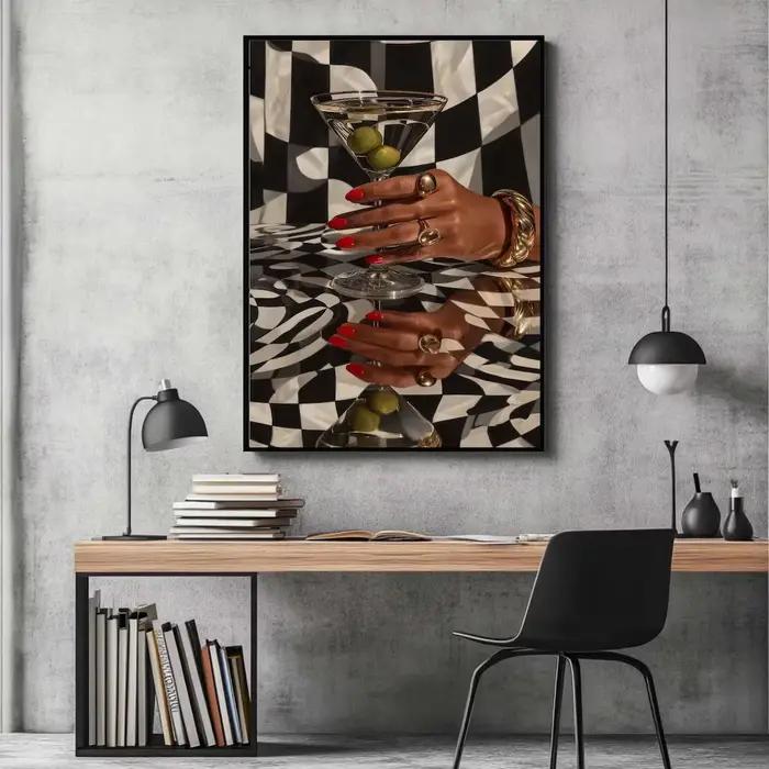 Art mural rétro Martini