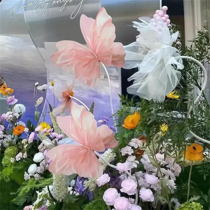 Papillon artificiel de décoration murale 3D