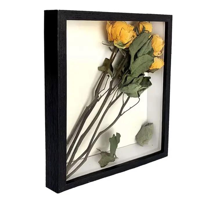 Boîte à ombre profondeur 3cm cadre Photo en bois pour afficher des œuvres tridimensionnelles
