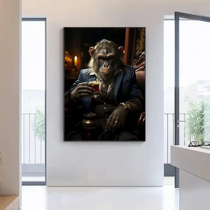 Affiche de Portrait de Singe Steampunk