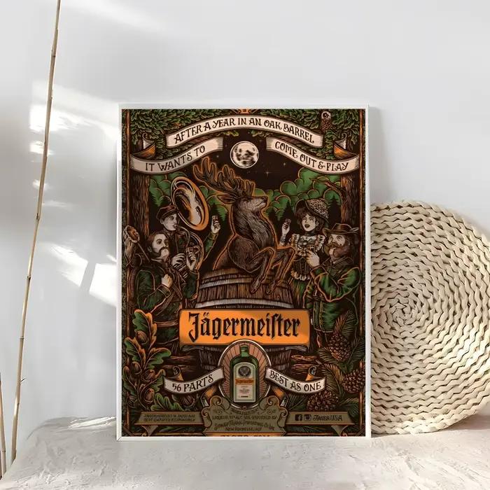 Affiche avec Logo de bière j-jagermeisters