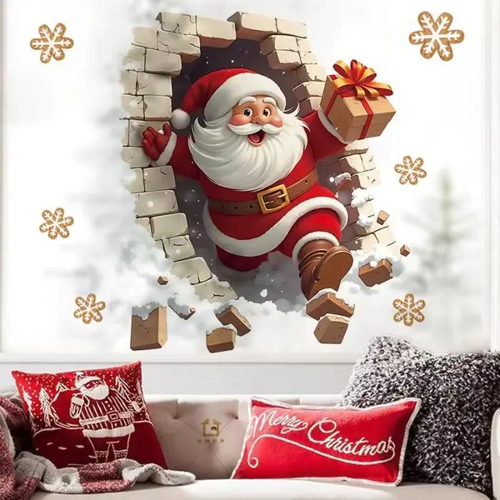 Autocollant mural du père noël