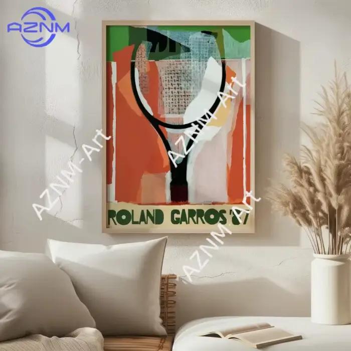 Affiche de jeu de tennis contemporaine