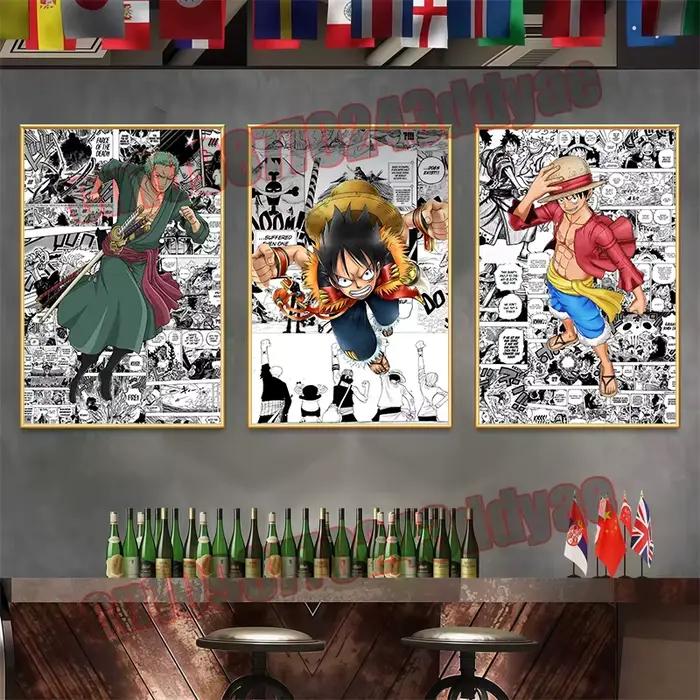 Affiche familiale moderne une pièce imprimée Luffy Zoro