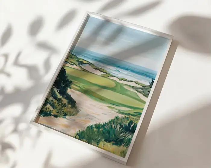 Impression de golf à l'aquarelle | Affiche de paysage