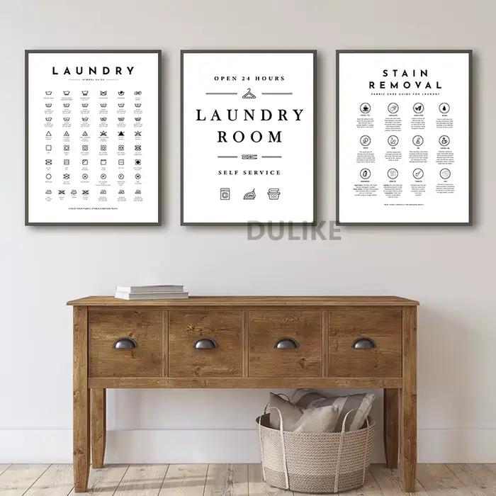 Affiche de guidage des symboles d'entretien du linge