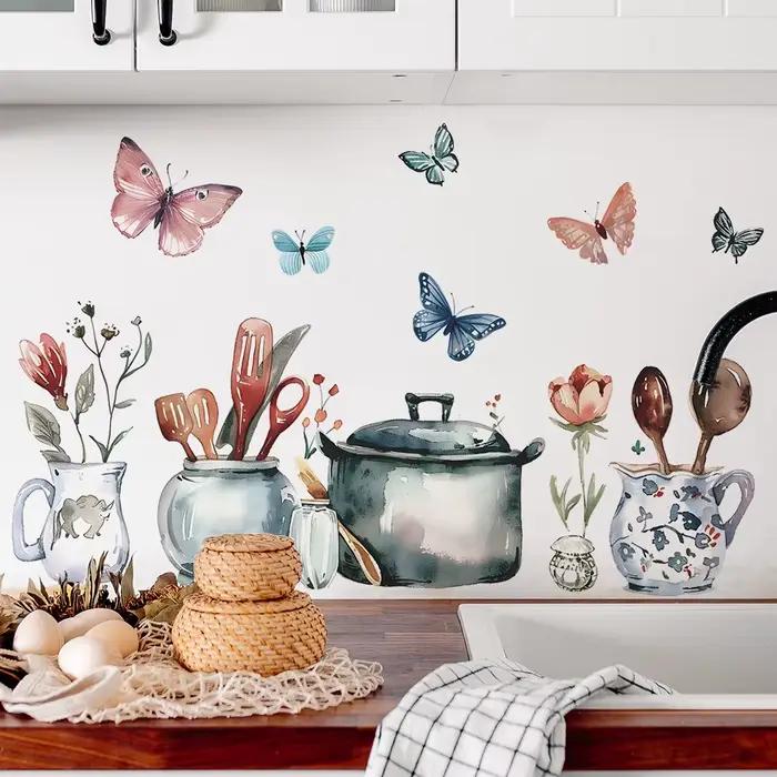 Autocollant mural à motif de papillon