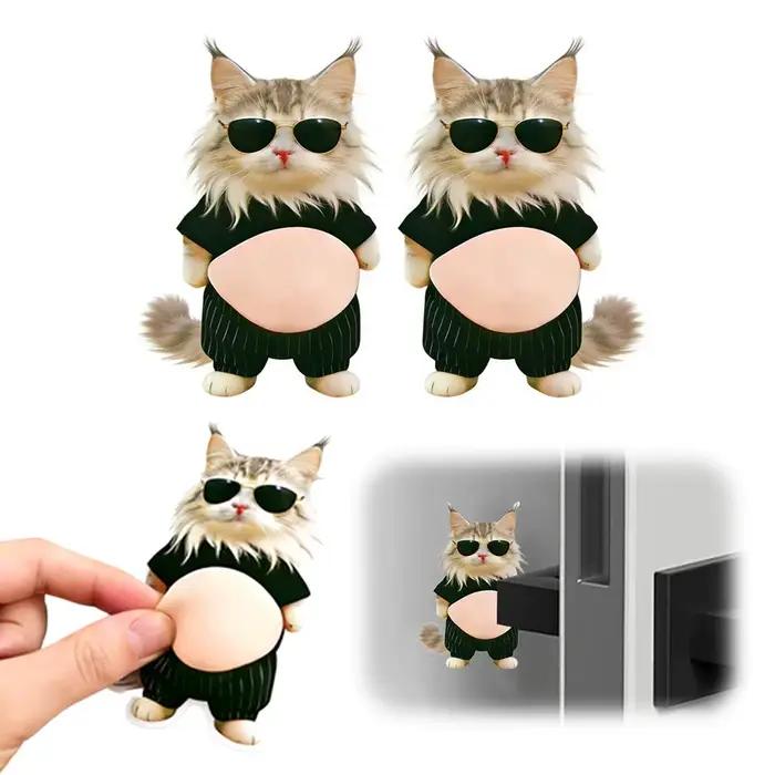 Autocollant de ventre de chat Kawaii 3D