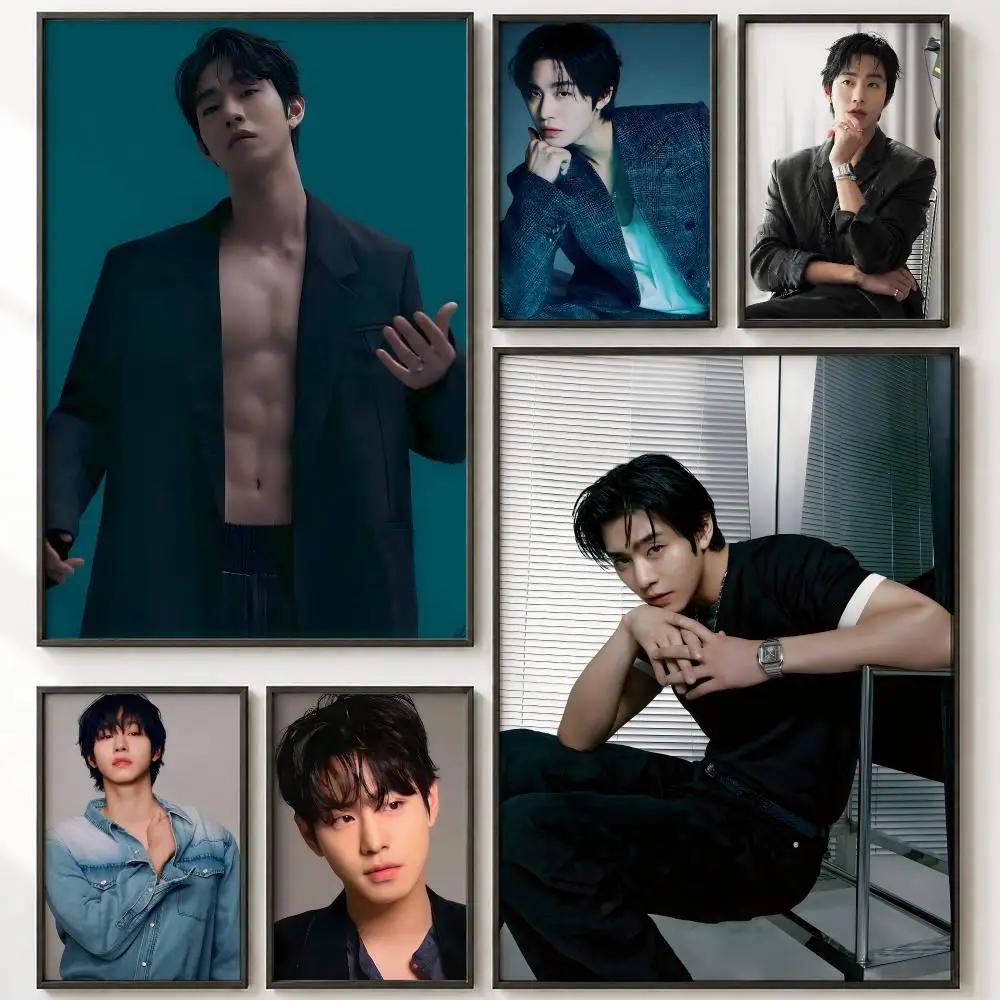 Affiche de l’acteur Ahn Hyo-seop, affiche haute définition, décoration murale, adhésif sans laisser de traces, idéale pour la maison, le café ou le bureau, un excellent cadeau.