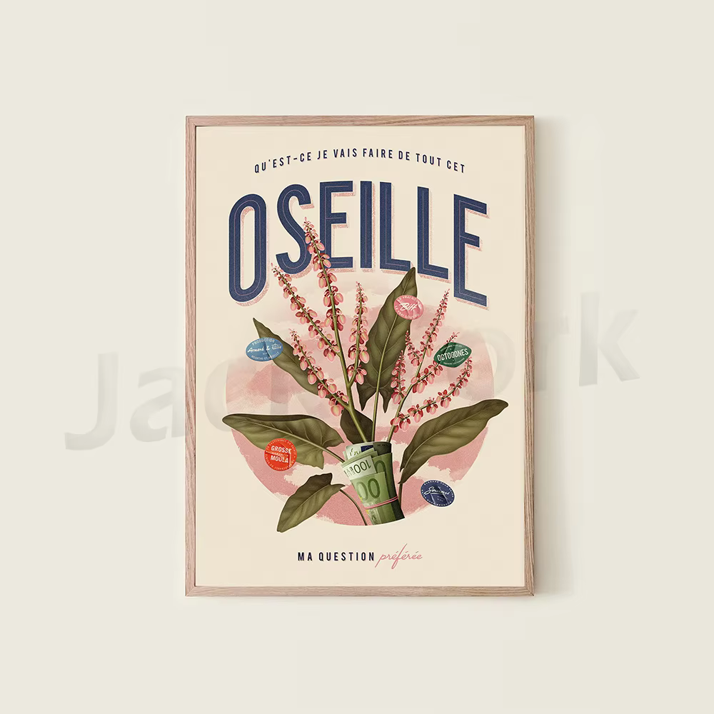 Oseille - Affiche, Garde la pêche - Affiche, Patates de forain - Affiche