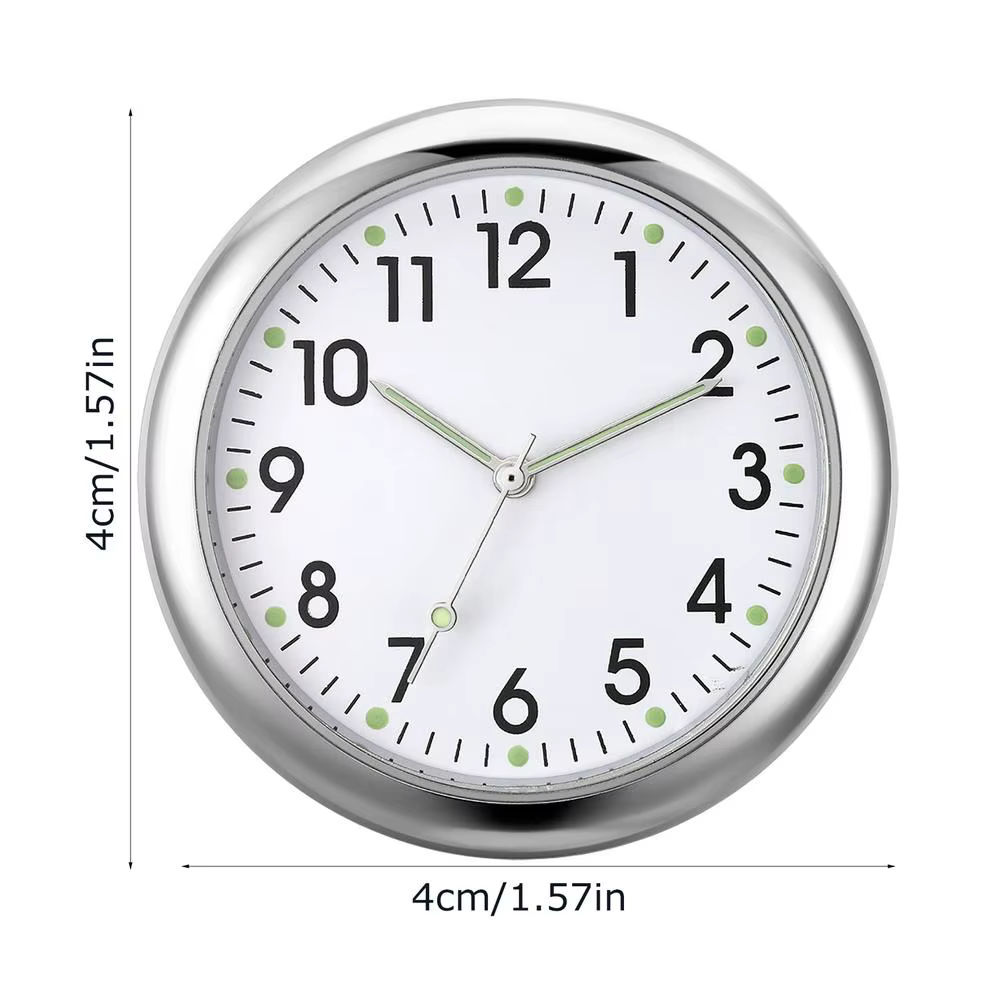 Horloge lumineuse pour tableau de bord de voiture, petite horloge analogique à quartz, horloges de r