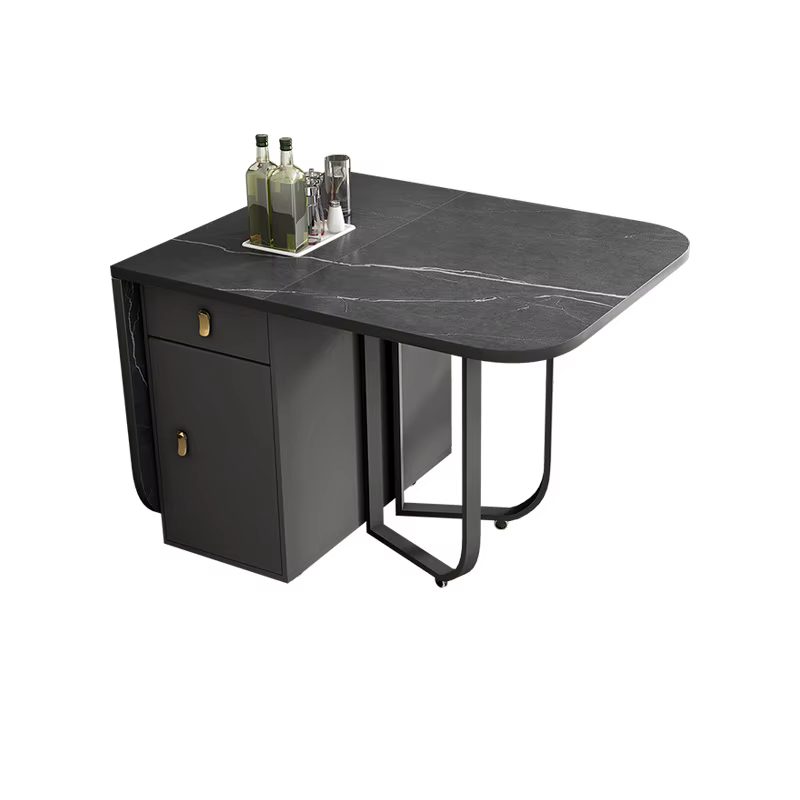 Table à manger et chaises pliantes, mobilier multifonctionnel, rectangulaire et mobile, à la mode