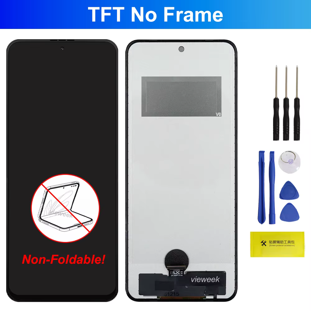 Écran d'affichage TFT Z Flip5 avec assemblage de cadre pour Samsung Galaxy Z Flip 5 F731B F731B/DS, 