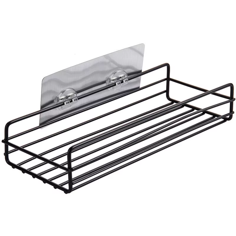Étagère de rangement pour salle de bain, organisateur de cuisine, étagères noires, cadre d'angle, po