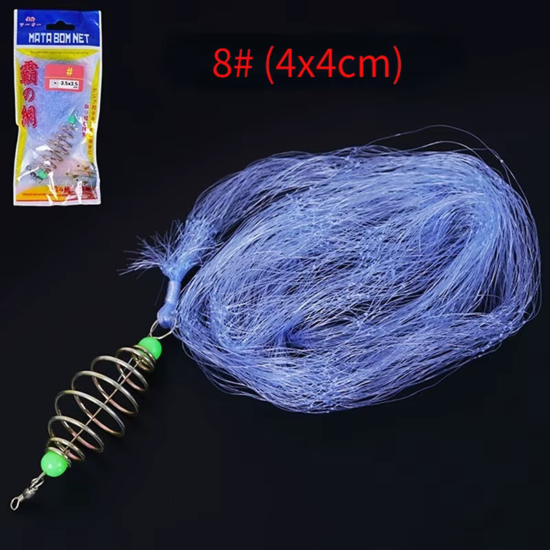 Filet de pêche en forme de 11 tailles, piège à perles lumineuses, filet pour poissons de mer, concep