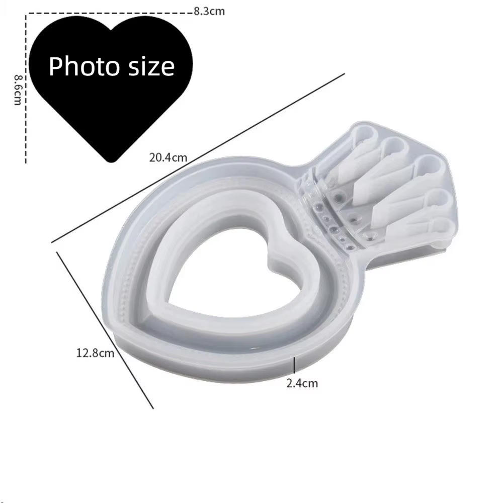 Moule en silicone pour cadre photo motif couronne, antiadhésif, classique, pour ornements en plâtre,