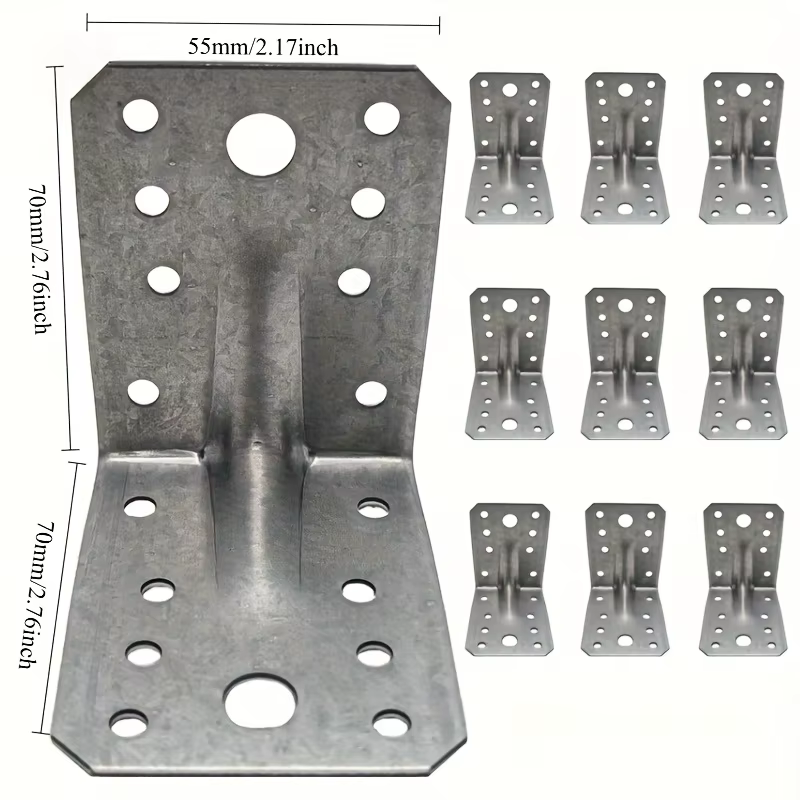 Ensemble de 10, cadre en acier angulaire, plaques d'angle en métal pour le travail du bois, robustes