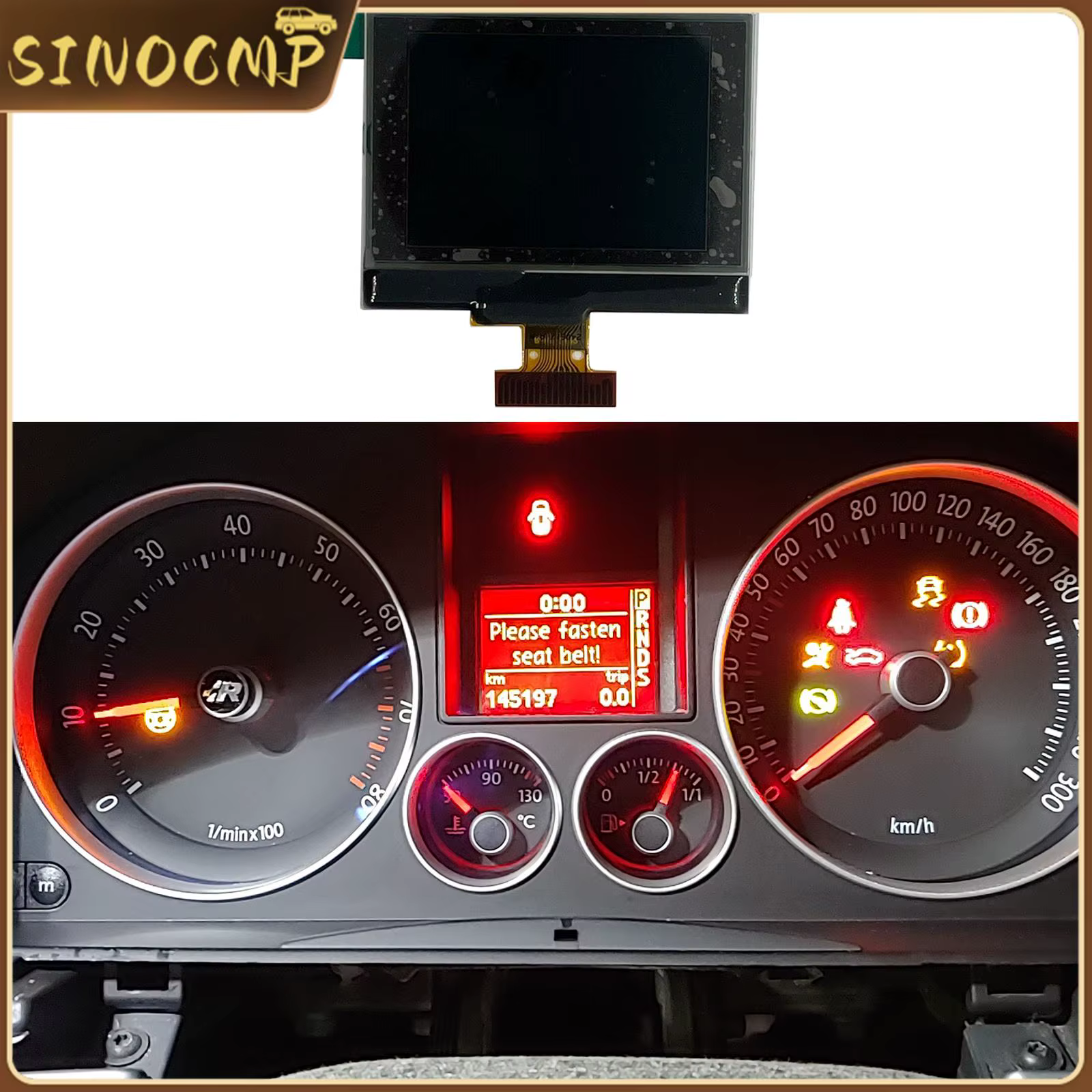 Écran d'affichage LCD du tableau de bord 1TD920862 1K0920861M 92290206 pour VW Golf V Passat B6 Tour